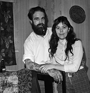 01228 Gallery: Do it yourself tattoo kit. Tattooist Jack Zeek with his wife. 1967