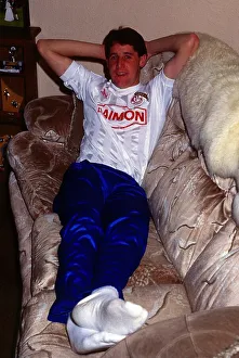 Ted McMinn relaxing at home September 1986 Ted McMinn relaxing at home September 1986