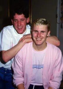 Ted McMinn with teammate Colin West November 1986 Ted McMinn with teammate Colin West November 1986