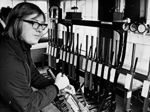 Images Dated 23rd April 1973: Ted Tomiak, a student from Jesmond, Newcastle, on signal box duty on 23rd April 1973