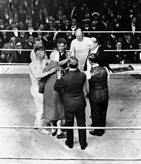 00511 Gallery: Teddy Baldock Boxer receiving belt from Lord Lonsdale - 16th May 1929