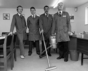 Images Dated 7th July 1988: Teesside boss Bernard Roddam whips a hoover out when he'