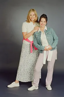 Television presenter Jenni Falconer with friend Vicki Simpson. 24th July 1996 Television presenter Jenni Falconer with friend Vicki Simpson. 24th July 1996