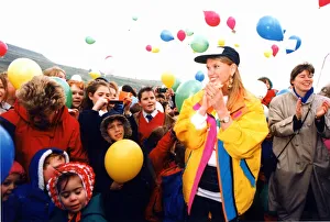 Images Dated 1st May 1991: Television star Anneka Rice yesterday launched a 366-day countdown to next year'