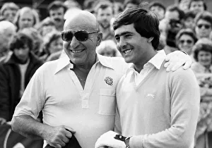 Telly Savalas actor and golfer Severiano Ballesteros in September 1980 at Pro Am golf Telly Savalas actor and golfer Severiano Ballesteros in September 1980 at Pro Am golf