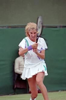 Images Dated 26th June 1989: Tennis. Monica Seles. At Wimbledon. June 1989 89-3823-044