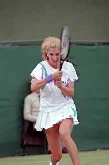 Tennis. Monica Seles. At Wimbledon. June 1989 89-3823-044 Tennis. Monica Seles. At Wimbledon. June 1989 89-3823-044