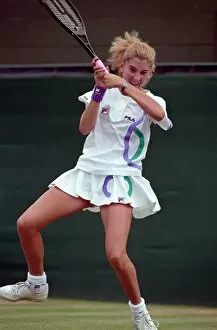 Images Dated 26th June 1989: Tennis. Monica Seles. At Wimbledon. June 1989 89-3823-023