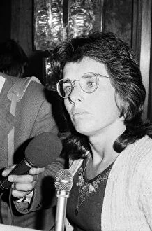 Images Dated 21st June 1973: Tennis player Billie Jean King pictured at the Women'