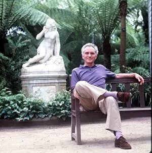Terence Stamp sitting on a bench - July 1987