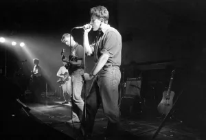 Terry Hall and The Colourfield performed on stage at Coventry Lanchester Polytechnic in Terry Hall and The Colourfield performed on stage at Coventry Lanchester Polytechnic in