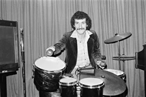 Terry McDermott, Liverpool Midfielder, is pictured having fun playing drums Terry McDermott, Liverpool Midfielder, is pictured having fun playing drums
