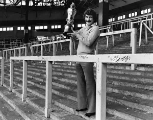 Terry McDermott Liverpool midfielder holding Player of the Year Trophy at The Kop Terry McDermott Liverpool midfielder holding Player of the Year Trophy at The Kop