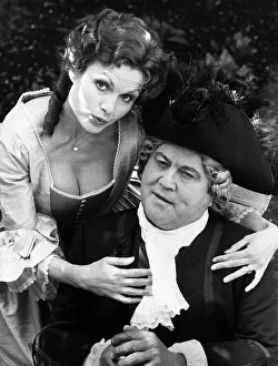 Terry Scott actor and comedian with actress Madeline Smith. 29th May 1984 Terry Scott actor and comedian with actress Madeline Smith. 29th May 1984