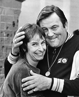 Terry Scott actor comedian gives his second wife Maggie a hug Terry Scott actor comedian gives his second wife Maggie a hug