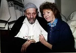 Terry Thomas actor and comedian with his wife during the last days of his life