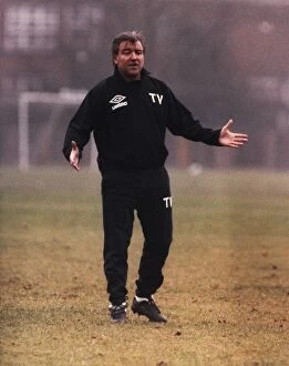 Terry Venables England football manager seen here on the training field