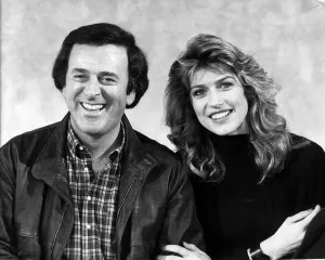 Terry Wogan TV Presenter with Newsreader Selina Scott on his Show Terry Wogan TV Presenter with Newsreader Selina Scott on his Show
