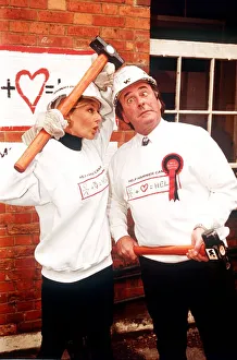 Terry Wogan TV Presenter with TV Presenter launching buy a brick week Terry Wogan TV Presenter with TV Presenter launching buy a brick week