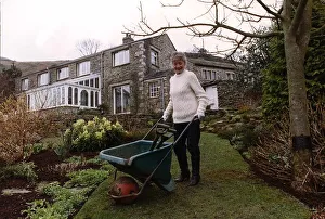 Thelma Barlow actress Mavis in Coronation Street in her garden Settle North Yorkshire Thelma Barlow actress Mavis in Coronation Street in her garden Settle North Yorkshire