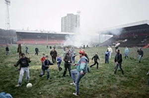Supporters And Spectators Gallery: Thousands of Charlton fans attended the derelict, weed-strewn Valley football ground in