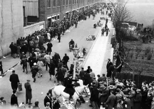 Thousands queue all night at Tottenham Hotspur football ground for tickets for the second Thousands queue all night at Tottenham Hotspur football ground for tickets for the second