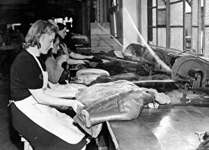 Thousands of sheepskins from all parts of the world are being used in the repair Thousands of sheepskins from all parts of the world are being used in the repair