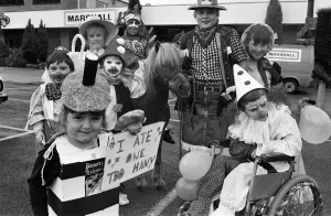 Three-year-old Zoe Taylor is pictured with prize-winners from the fancy dress competition Three-year-old Zoe Taylor is pictured with prize-winners from the fancy dress competition