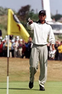 Tiger Woods at Open Golf Championship Birkdale July 1998 On 9th Green Tiger Woods at Open Golf Championship Birkdale July 1998 On 9th Green