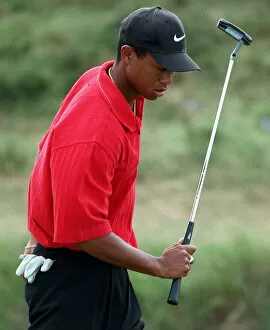 Images Dated 20th July 1997: Tiger Woods at the Open Golf Championship Troon July 1997