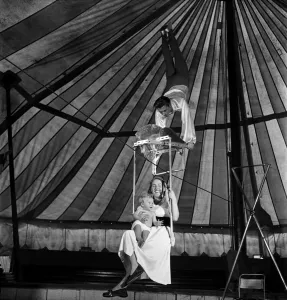Tight-wire act, at Chessington Zoo Circus. Diane and Riki Lingana and son Kristi Tight-wire act, at Chessington Zoo Circus. Diane and Riki Lingana and son Kristi