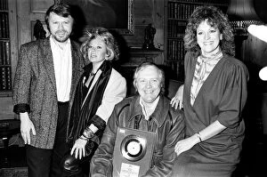 Tim RIce, Bjorn Ulvaeus, Barbara Dickson and Elaine Page pictured at the presentation of