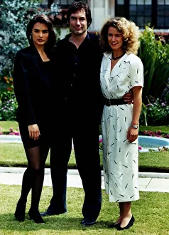 Timothy Dalton Actor who plays James Bond with Talisa Soto Timothy Dalton Actor who plays James Bond with Talisa Soto