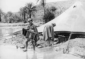 Tobruk Collection: Tobruk. (Picture) After a very heavy rainstorm which followed a sandstorm which