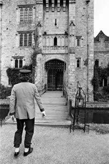 Tom Baker on location at Hever Castle, where he is making a comedy film. 18th August 1982