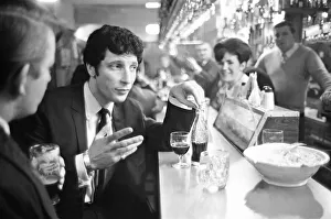 Tom Jones, enjoys a drink, 22nd February 1965 Tom Jones, enjoys a drink, 22nd February 1965