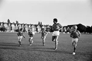 Tom Jones, in full rugby strip, at London Welsh Rugby Club. 5th September 1983 Tom Jones, in full rugby strip, at London Welsh Rugby Club. 5th September 1983
