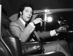 00162 Gallery: Tom Jones Singer on his way to Luton in a car circa 1972