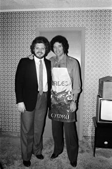 Tom Jones with his son Mark Woodward Westbury Music Festival, just outside New York