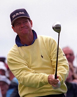 Images Dated 17th July 1997: Tom Watson at Troon for Open Championship July 1997 on 15th tee