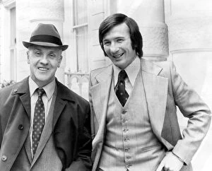 Tommy Smith of Liverpool with manager Bill Shankly May 1983