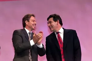 Images Dated 28th September 1999: TONY BLAIR APPLAUDS GORDON BROWN SEP 1999 AFTER HIS SPEECH AT THE LABOUR PARTY
