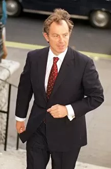 Images Dated 16th October 1998: Tony Blair arriving for the memorial service, at St. Martin s-in-the-field in London