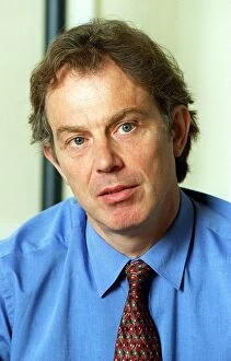 Images Dated 22nd January 1999: Tony Blair British Prime Minister at Number ten Downing Street during an interview with