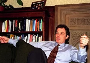 Images Dated 2nd February 1995: Tony Blair during his exclusive interview with Daily Mirror