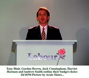 Images Dated 24th November 1994: Tony Blair Labour leader at his press conference to announce Labours shadow Budget
