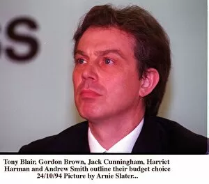 Images Dated 24th November 1994: Tony Blair Labour leader at his press conference to announce Labours shadow Budget