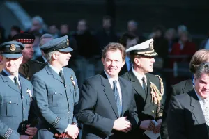 Tony Blair the Labour party leader at a Gulf War memorial service at St Pauls Cathedral Tony Blair the Labour party leader at a Gulf War memorial service at St Pauls Cathedral