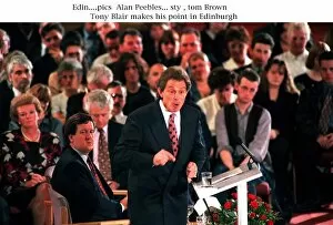 Images Dated 28th June 1996: Tony Blair Labour Party Leader makes point during a meeting with his Scottish Executive