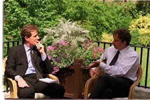 Images Dated 4th August 1997: Tony Blair Labour Prime Minister at Number 10 August 1997 during an interview with